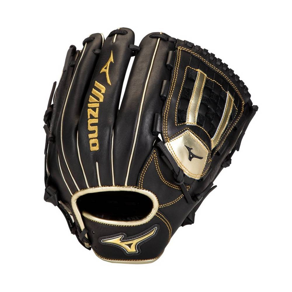 Guantes De Beisbol Mizuno MVP Prime SE Pitcher 12" Hombre Negras/Doradas España PHRG-14087